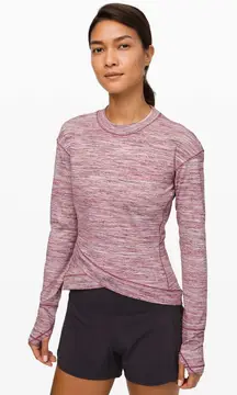 Lululemon Close to Crossing Long Sleeve *Rulu Pink XS Activewear Athleisure EUC