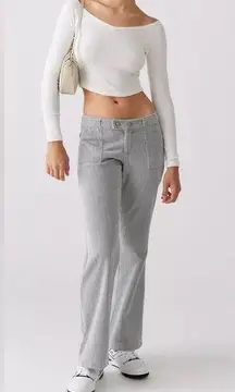 BDG Urban Outfitters  Jenny Corduroy Low-Rise Flare Pant Y2K Size 12 Women’s Gray