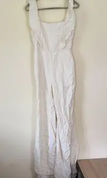 Revolve LPA Cream/White Sleeveless Jumpsuit Size Small