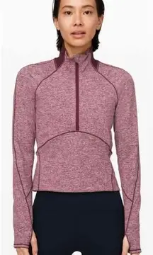Lululemon Half Zip Pullover Heathered Garnet Size 8