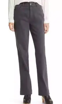 Faherty Endless Gray High Rise Straight Pants 26 NEW Washed Black Organic Cotton