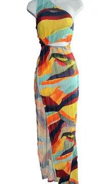 New w/ Tags PrettyLittleThing One Shoulder Vacation Maxi Dress Womens Small 4