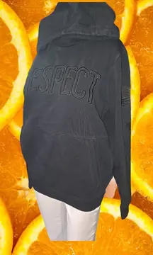 Under Armour Respect Black Hoodie with American Flag‎ on Arm Size Small