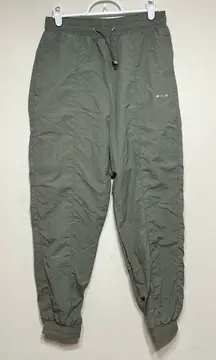 Wilo The Label Green Nylon Track Joggers Parachute Pants XS
