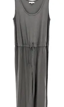 Z‎ Supply Gray Sleeveless Jumpsuit Drawstring Waist Cotton Blend Size M Lounge