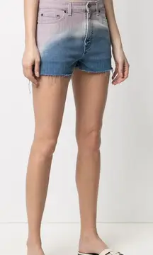 Saint Laurent ombré-effect denim shorts