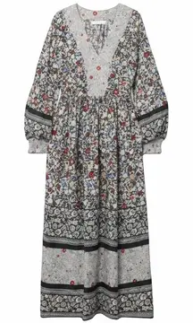 See By Chloé Janis Patchwork Midi Dress Multicolor Boho Designer Fairycore XS