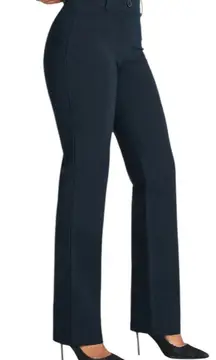 Betabrand Classic Dress Pant Yoga Pants‎ Straight Leg Navy Blue Medium Petite
