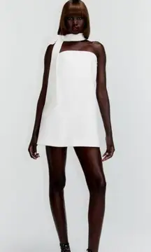 Zara White Choker Mini Dress