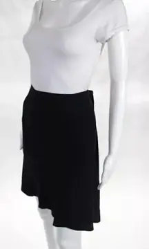 EUC Milly Black Wool High Low Trumpet Skirt 10