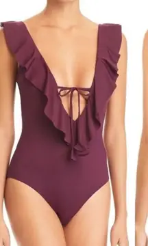 BECCA by Rebecca Virtue One Piece Swimsuit Socialite Medium NWT $124 Retail