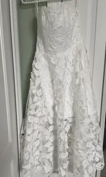 Helsi white sequined floral midi dress