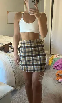 Plaid mini skirt 