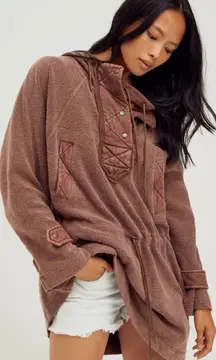 Free People We The Free Sadie Surplus Slouchy Longline Jacket Tunic Top Large