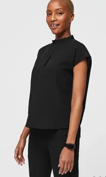 Figs Black Rafaela Scrub Top Small