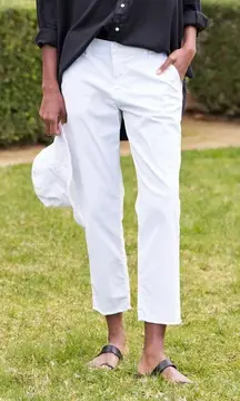 Frank & Eileen Wicklow Chino Cotton Pants in White Size 4