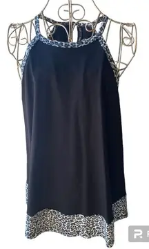 Doe & Rae animal print trim top size small