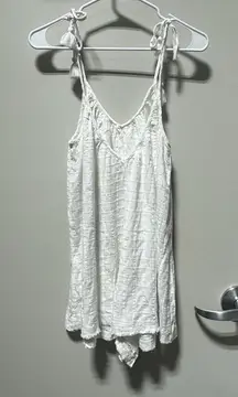 NWT Aerie White Linen Blend Romper Size S