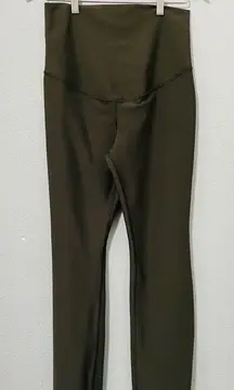 Old Navy Active Maternity Powersoft Extra High Dark Green Pants Size M Pregnancy