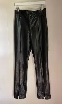 Abercrombie & Fitch The Skinny Ultra High Rise Black Vegan Leather Pants 8/29L