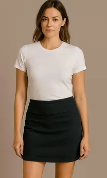 J Brand Cotton Blend Black Pull On Mini Skirt.     Size-Small