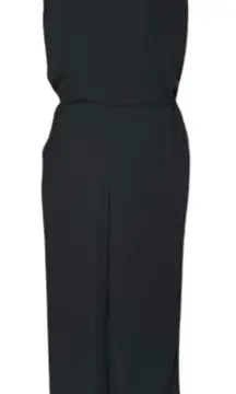 Eight Sixty Sleeveless Black Jumpsuit Women's Size M Beaded High Neck Glam