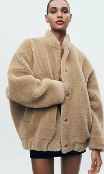 Sold out  faux shearling bomber