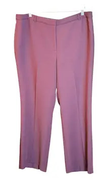 Talbots Women's Purple Trousers Dress Pants Size 18‎ Flat Front Wide Leg