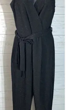 Charlotte Russe black sparkly  wrap jumpsuit size Small USA, medium EU