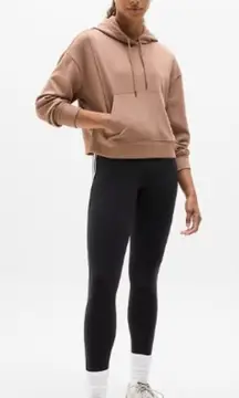 NWT Athleta Seasoft Rib Hoodie, Auburn Brown | Size Small