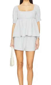 Free People Donnie Short Set in Pearl Blue