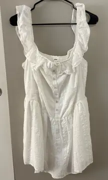 Aerie White Flowy Romper NWT 