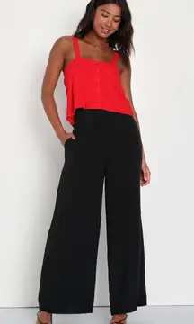 NWOT  Proper Style Black High-Waisted Wide-Leg Pants - M