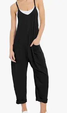 Automet Baggy Rompers Spaghetti Strap Overalls Jumper Pockets W1998 Sz L