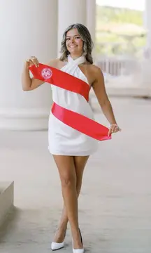 Show Me Your Mumu Mini Dress Halter White