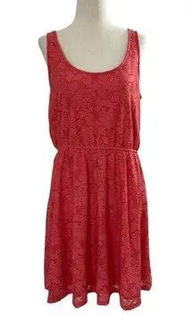 LC Lauren Conrad Women Size Large Peach Dress Sleeveless 6-232