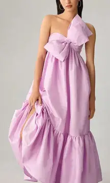 NWT Anthropologie Atsu Sally Bow One Shoulder Maxi Dress Lilac Purple XXS