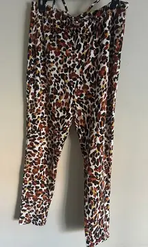 Zoe + Phoebe Women's Leggings Leopard Animal Print XL
