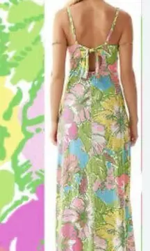 Lilly Pulitzer  Palm Big Flirt Floral Maxi Skirt sz S