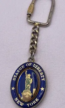 Vintage Keychain STATUE OF LIBERTY Key Ring Rotating Spinner Fob‎ NEW YORK