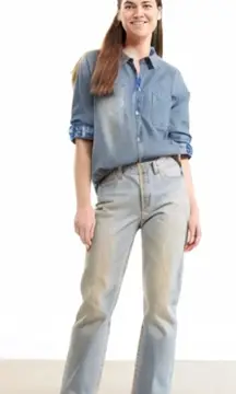 London Jean Denim Co. High-Rise Straight-Leg Plus Size Jeans