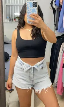 Cotton On Black Cropped Top