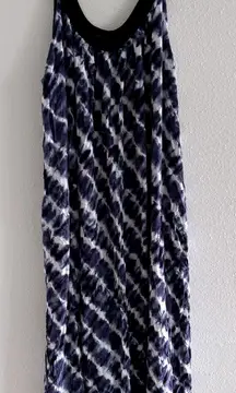 Donna Karan Nightgown Womens Large Blue V-Neck Sleep Intimate Lounge Luxury