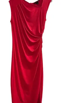 Victoria's Secret Women's XS Red Draped Neckline Dress Flawed Hemline