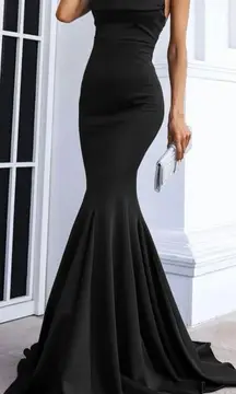 Black Bodycon With Sequin Bust Prom Dress 