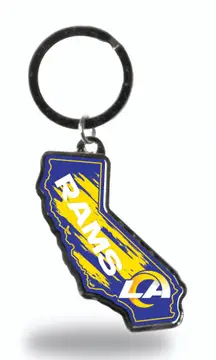 NFL Los Angeles Rams California State Shape Keychain