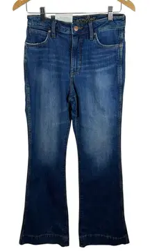 Wrangler Retro Jeans Womens 27x32 High Rise Trouser Flared Medium Wash‎ Cowboy
