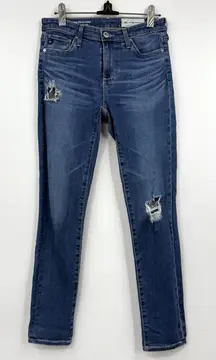AG Anthropologie Jeans The Stevie High-Rise Ankle‎ Petite Size 25 Medium Wash