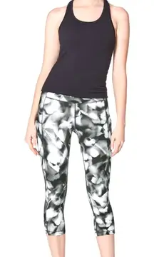 Lululemon Speed Up Crop 21" Blush Blossom Alpine White Black