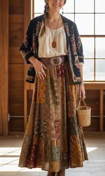 Anthropologie Maeve Floral Embroidered Bohemian Folkloric Blazer Jacket Size 8